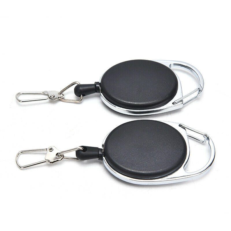 Retractable Keyring Extendable Anti Lost ID Card Holder Key Ch Kt