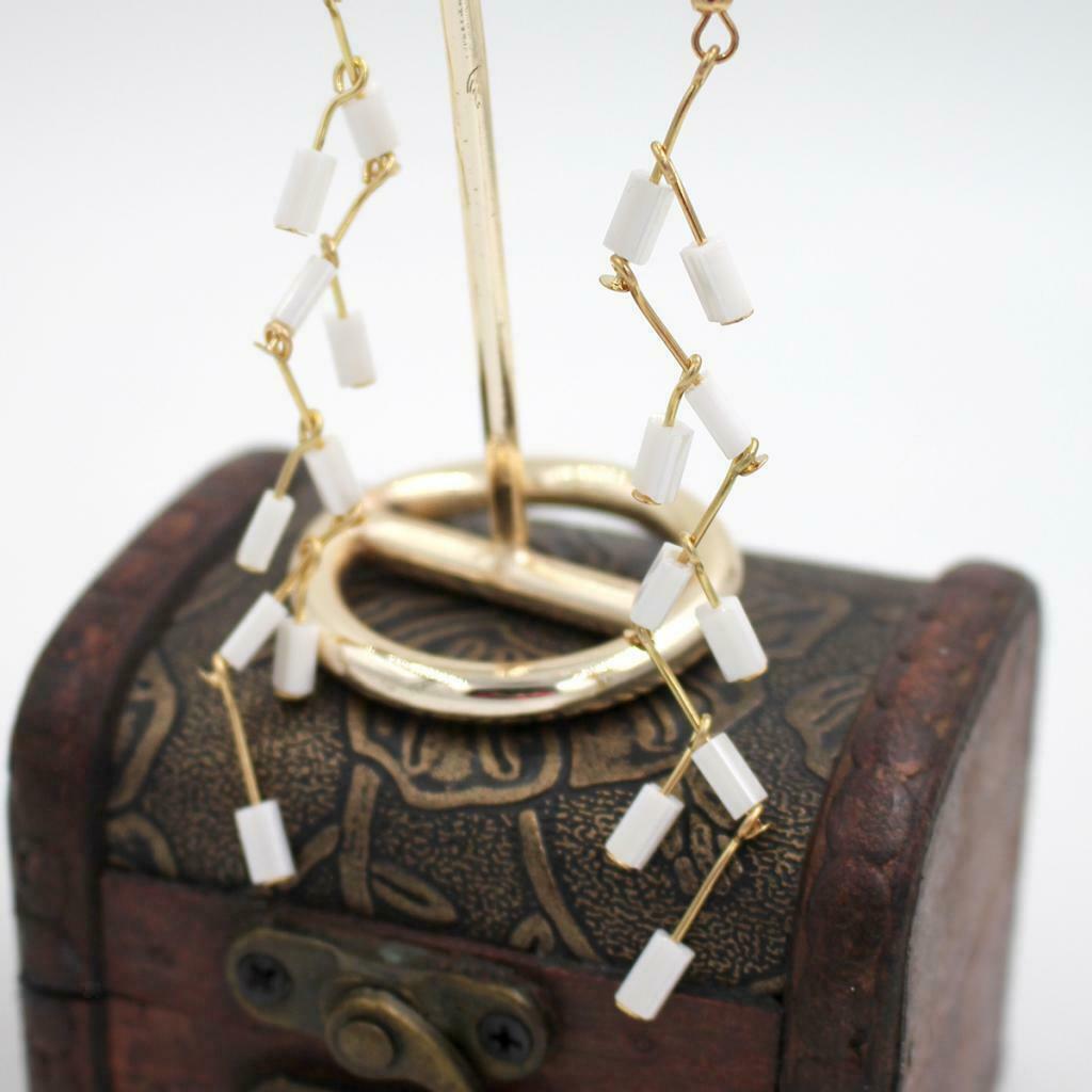 Beaded Drop Earrings Handmade Dangle Earrings Statement Earrings for Women