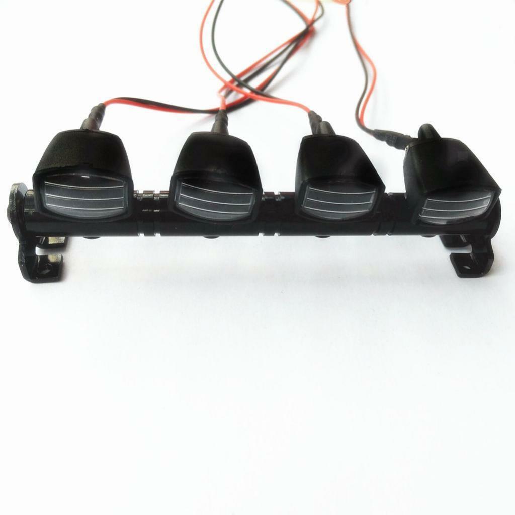 Roof Lights 2White 2Red w/ Cover Lampshade for 1/10 RC Crawler