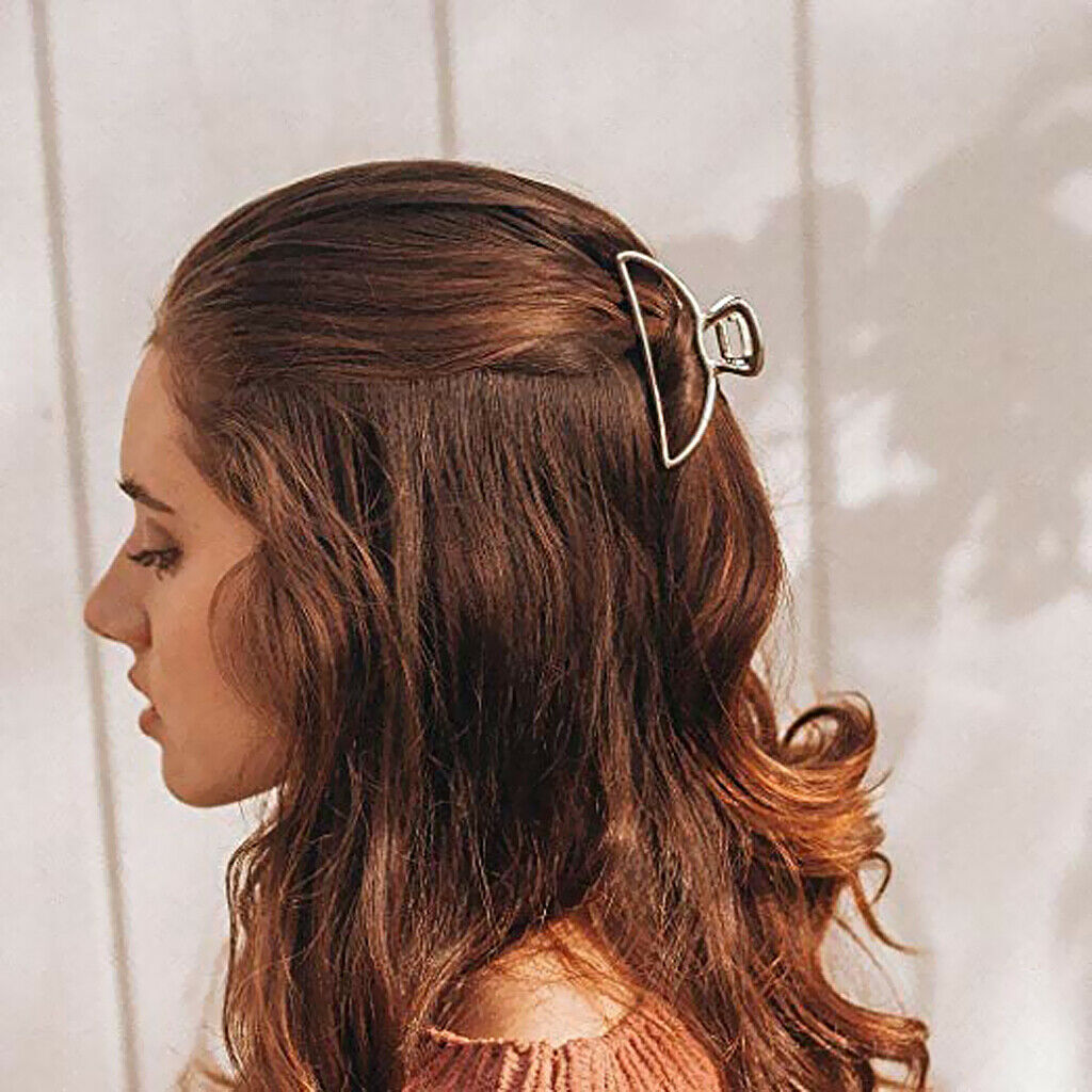 2PCS Large Hair Claw Clip Metal Strong Holding Hair Grip Pin Ponytail Holder,