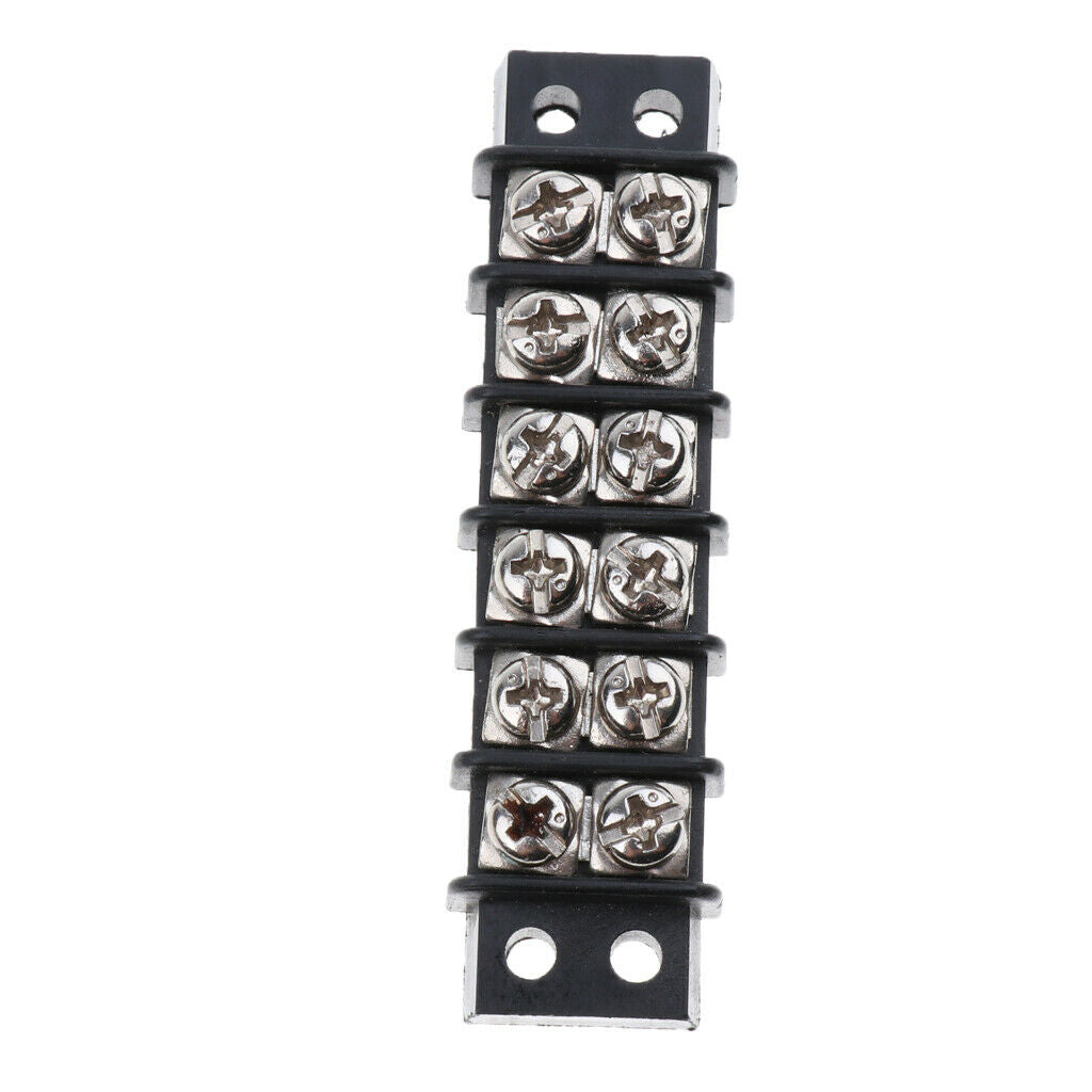 Marine Auto RV 30A 6 Boat Double Screw Terminal Circuit Power Block