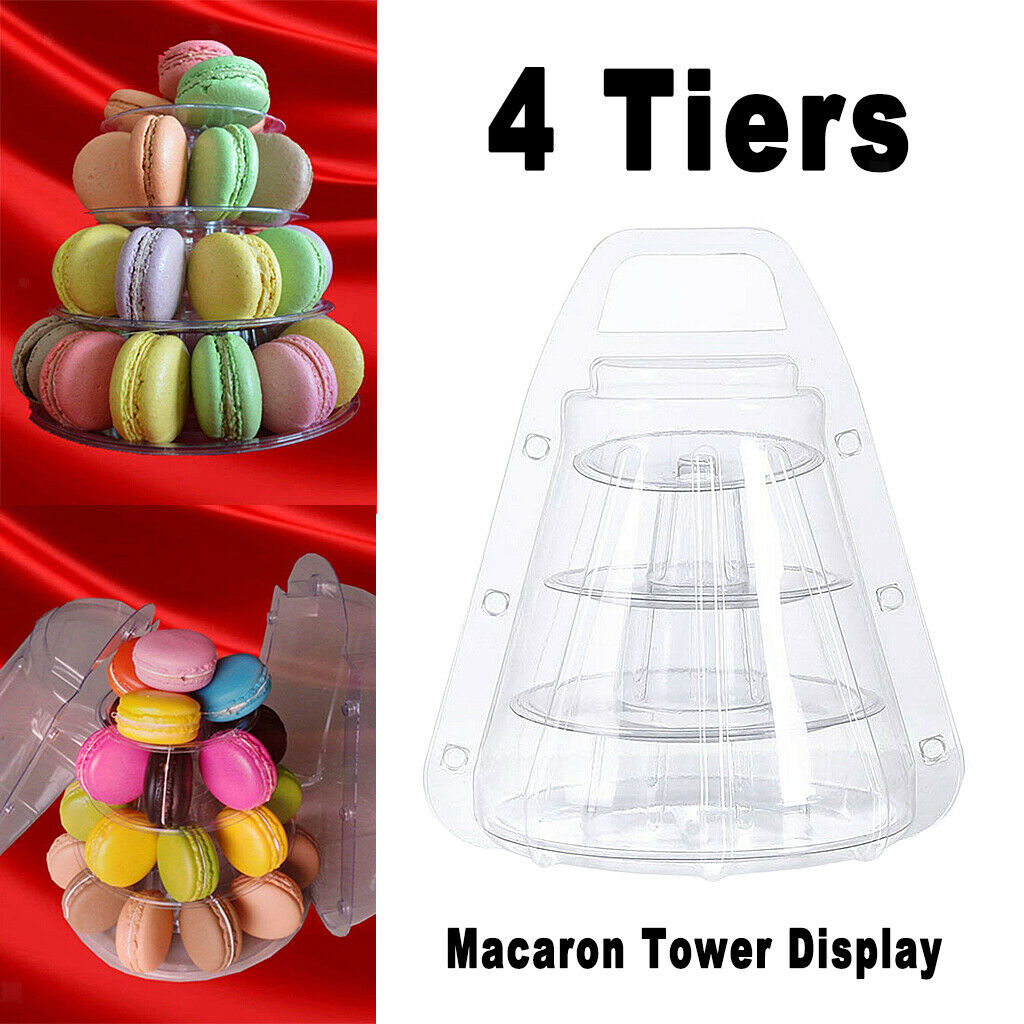Wedding Party Tower Plastic Macaron Cake Cupcake Display Stand + Carrier Box