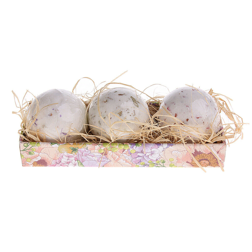 3pcs Women Scented Bath Salt Moisturizing Fizzies Bubble SPA  Balls Set