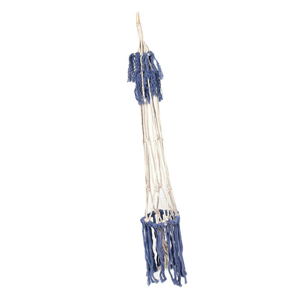 Garden Green Plant Wall Hanging Rope Handmade Knitted Cotton Flower Hanger Rope