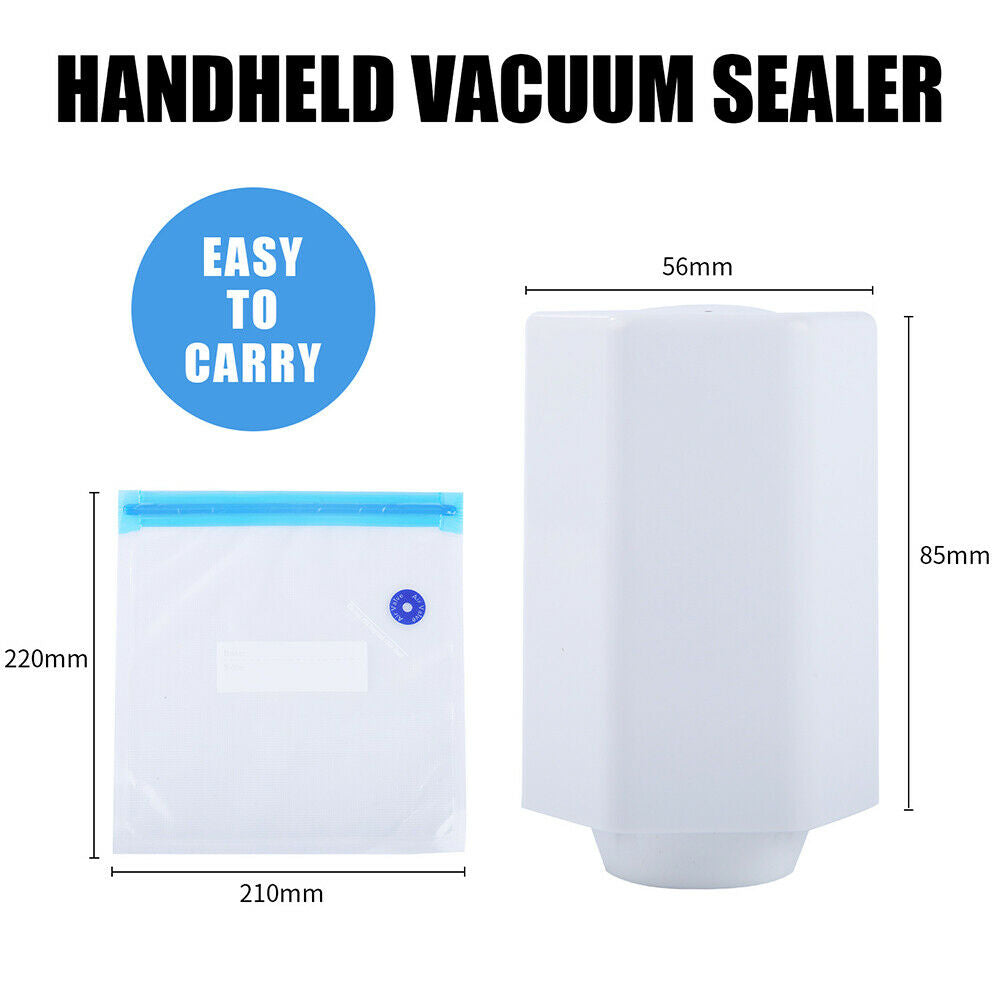Portable Mini Electric Vacuum Pack Machine USB Food Air Sealing Machine +5 Bags
