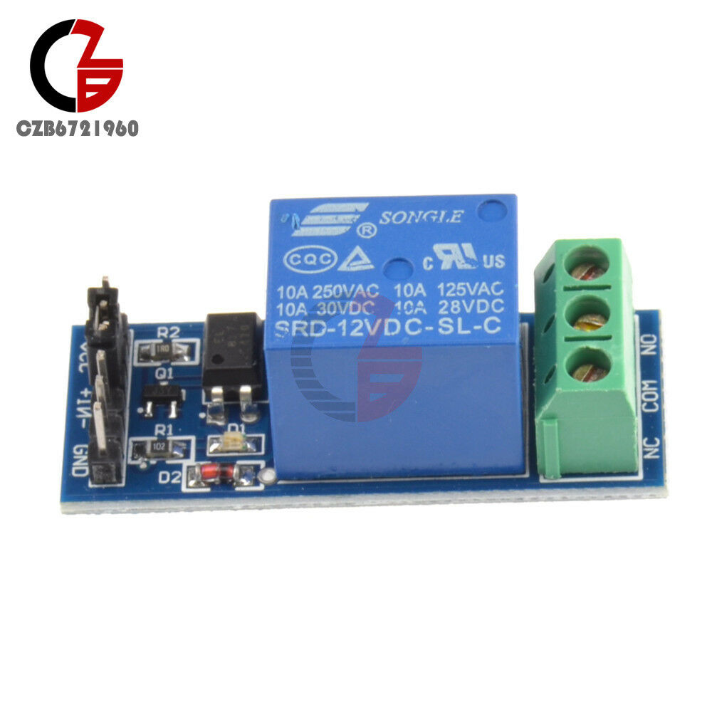 5PCS 12V One 1 Channel Relay Module Optocouple Board Shield For PIC AVR ARM  MCU