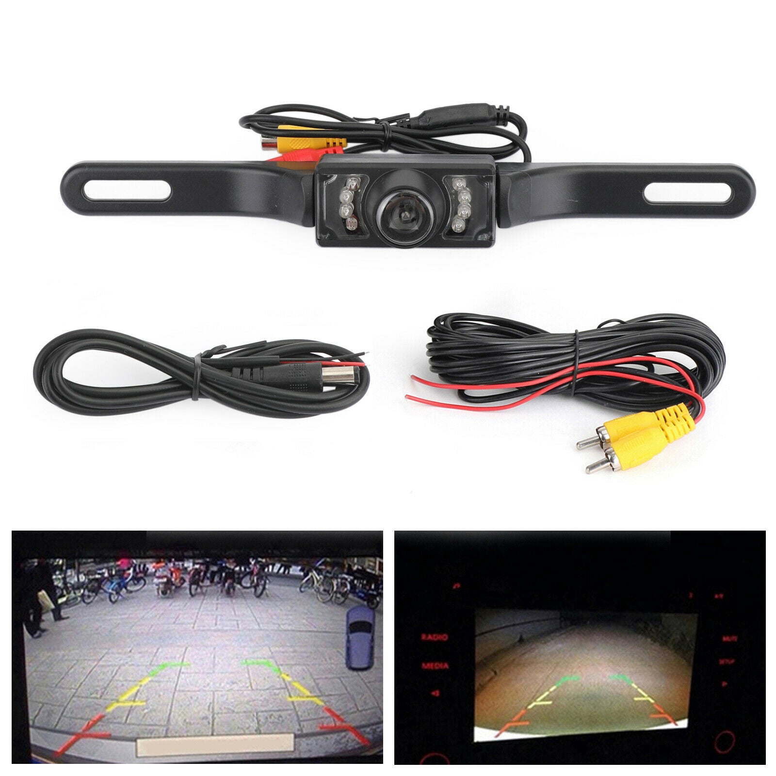Reverse Backup Universal Car Rear View 170°HD Parking 8LED Camera CN