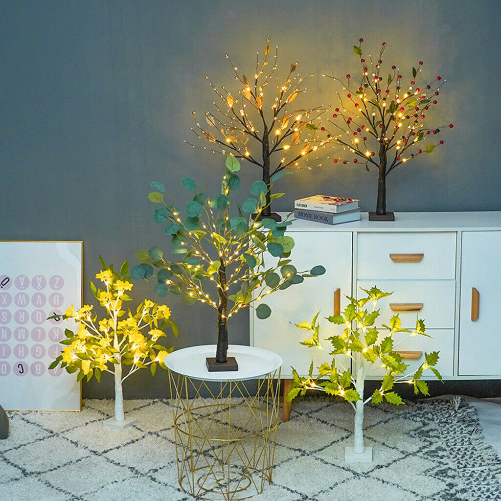 24 LED Tree Night Light Living Room Indoor Festival Decoration Fairy Lights