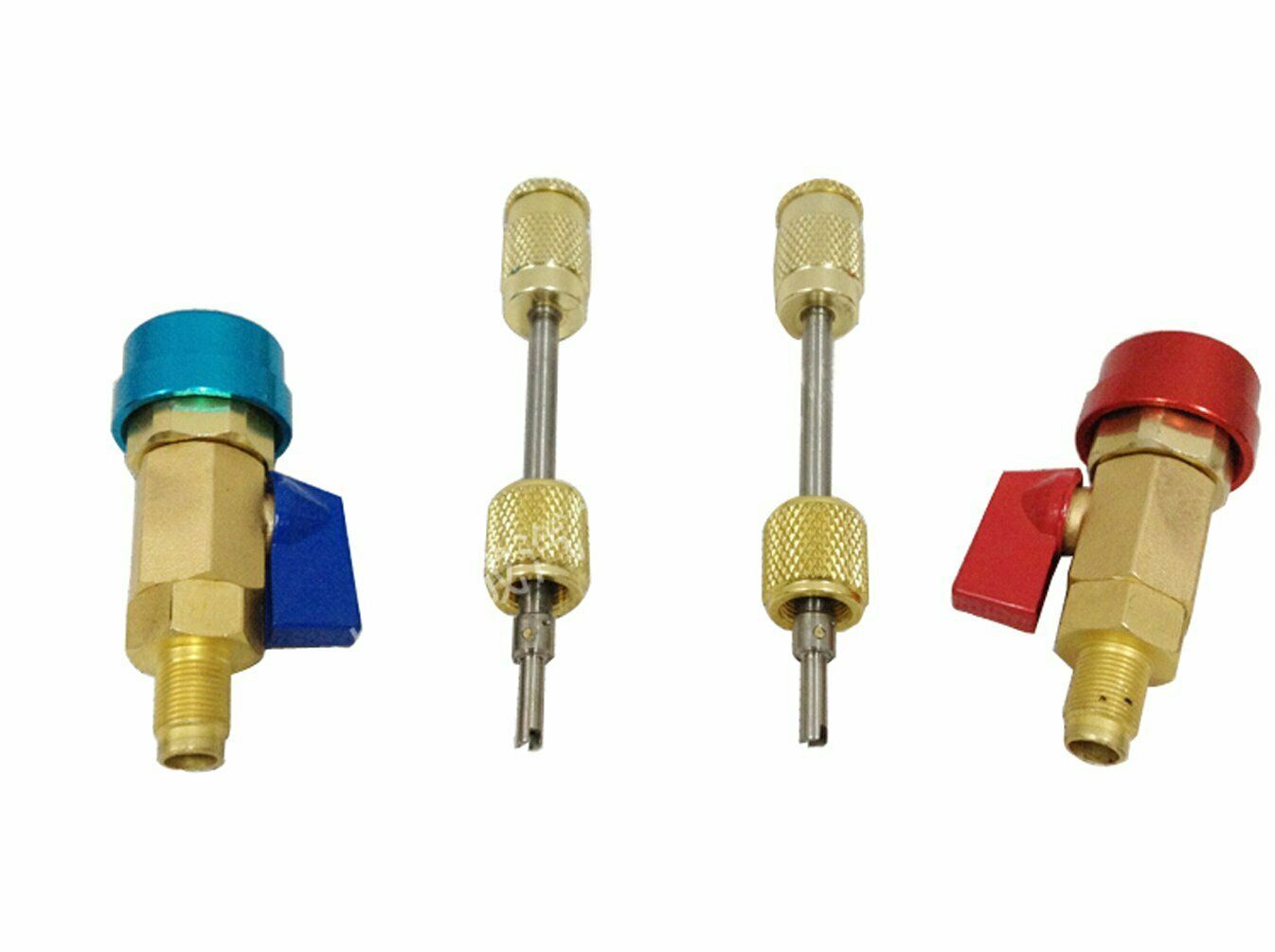 2pc Car R134a A/C Air Conditioning 1/4" SAE Valve Core Needle Quick Replace Tool