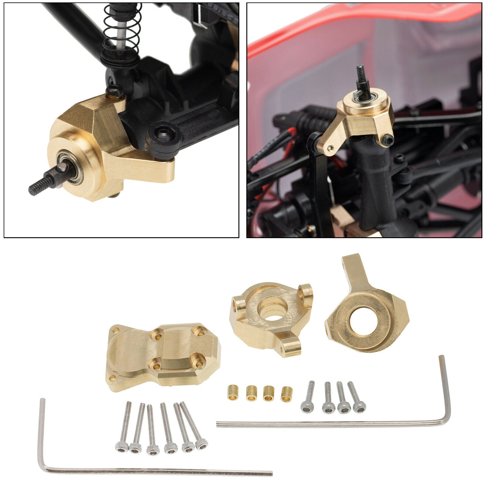 Steering Knuckle & Diff Cover Fits Axial SCX24 90081 1/24 Upgrade Parts