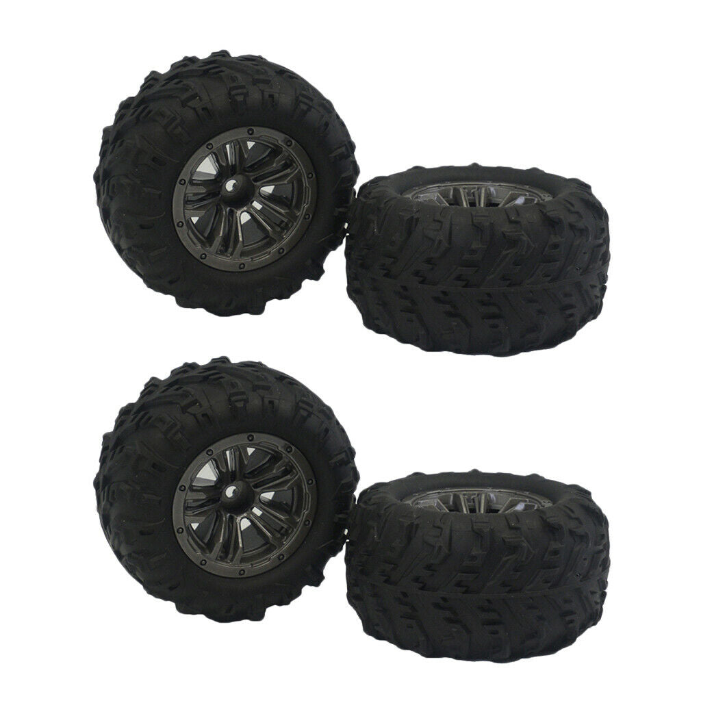 2Pairs RC Car Wheel Tyres for Xinlehong Q901 Q902 Vehicle DIY Replacements
