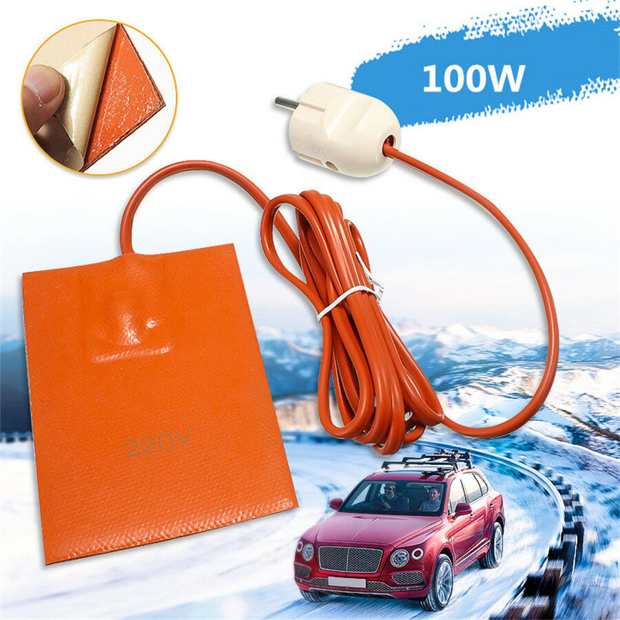Car Truck Start Engine Heater Oil Pan Tank Pre Heater 100W 220v Silicone Hot Pad