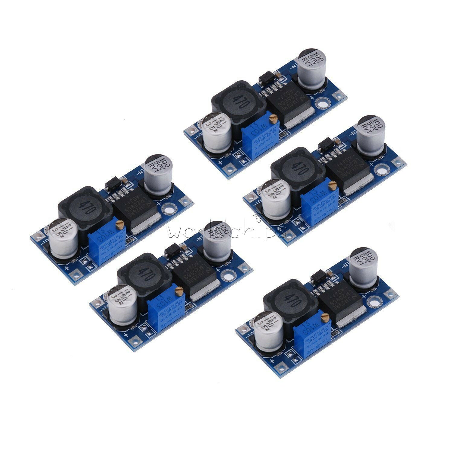 5PCS DC-DC 4.5V- 53V LM2596HVS LM2596HV Step Down Buck Converter Power Module