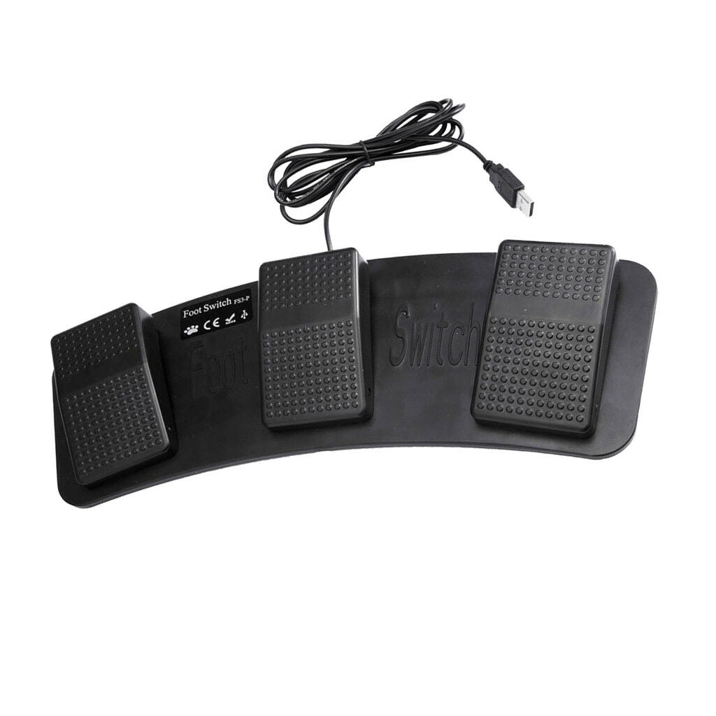 FS3-P USB Triple Foot Switch Pedal Control Keyboard Mouse PC Game