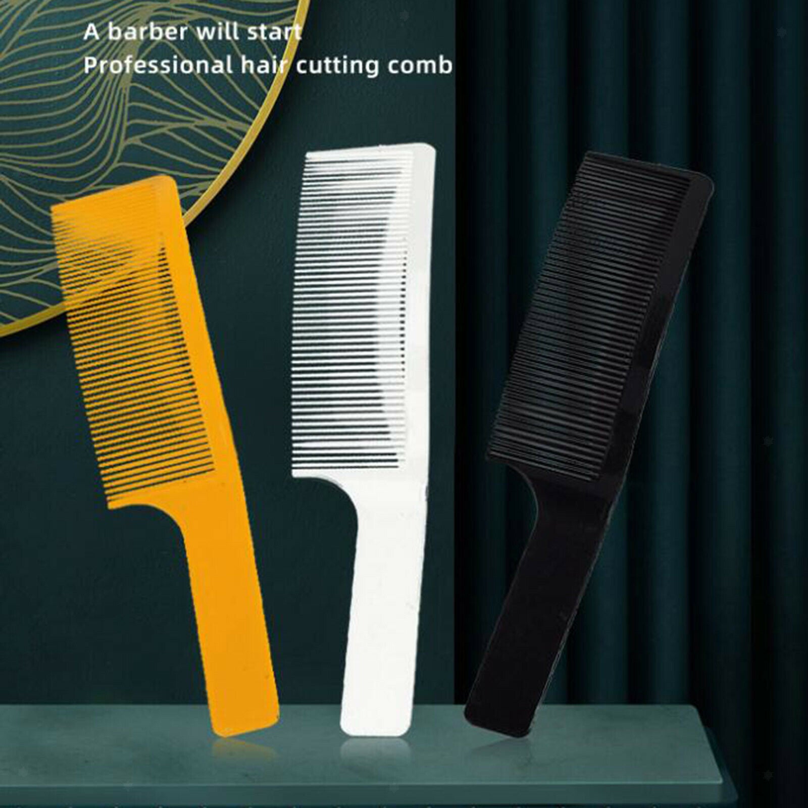 2x Curved Hair Cutting Clipper Comb Barber Salon Slicked-back Haircut