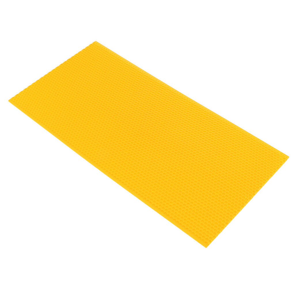 10Pieces Pure Beeswax Foundation Sheets Comb Fundation Sheet 16.7*9inch Yellow