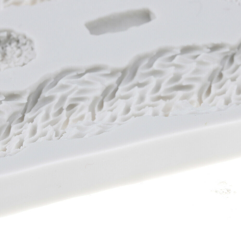 cable knit mold silicone fondant cake mould decor chocolate sugarcraft too  Rf