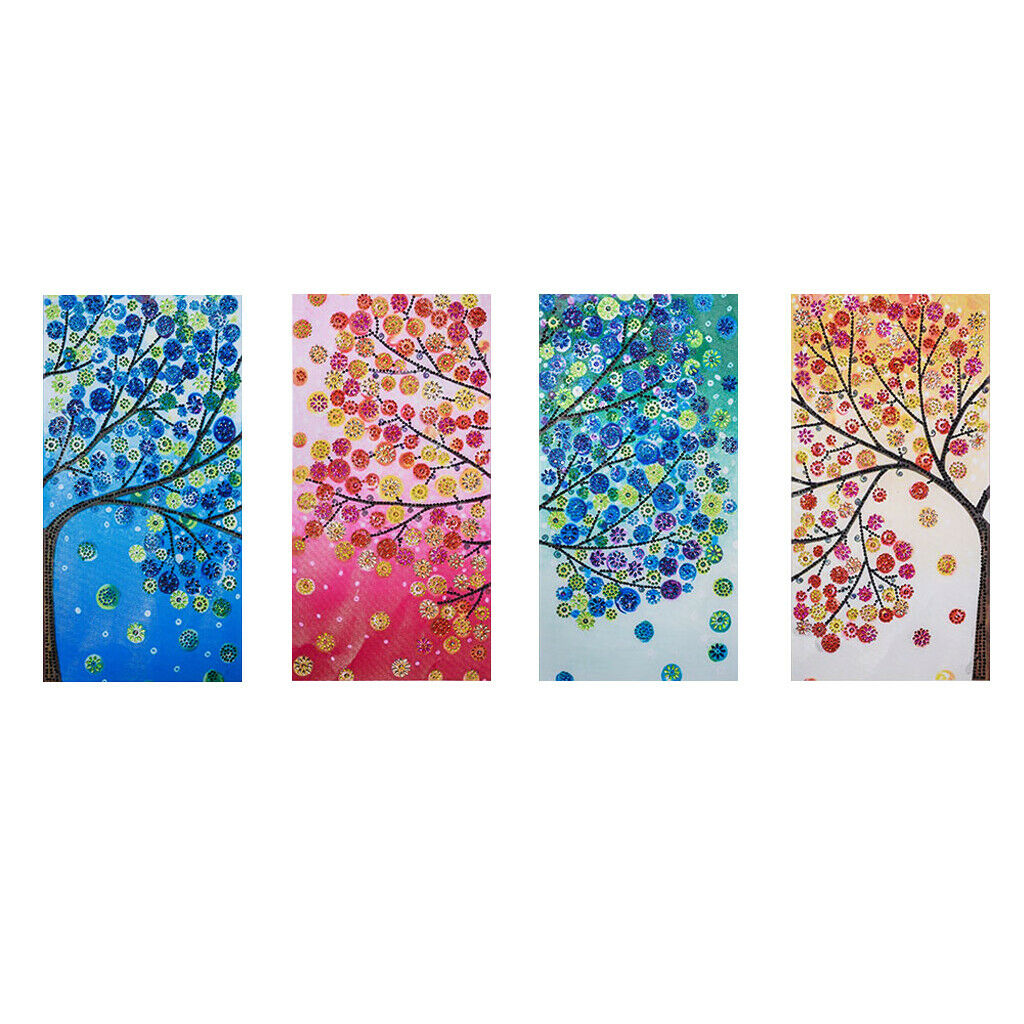 4pcs Seasons Tree Special Shape Diamond Painting Cross Stitch Painting Kits