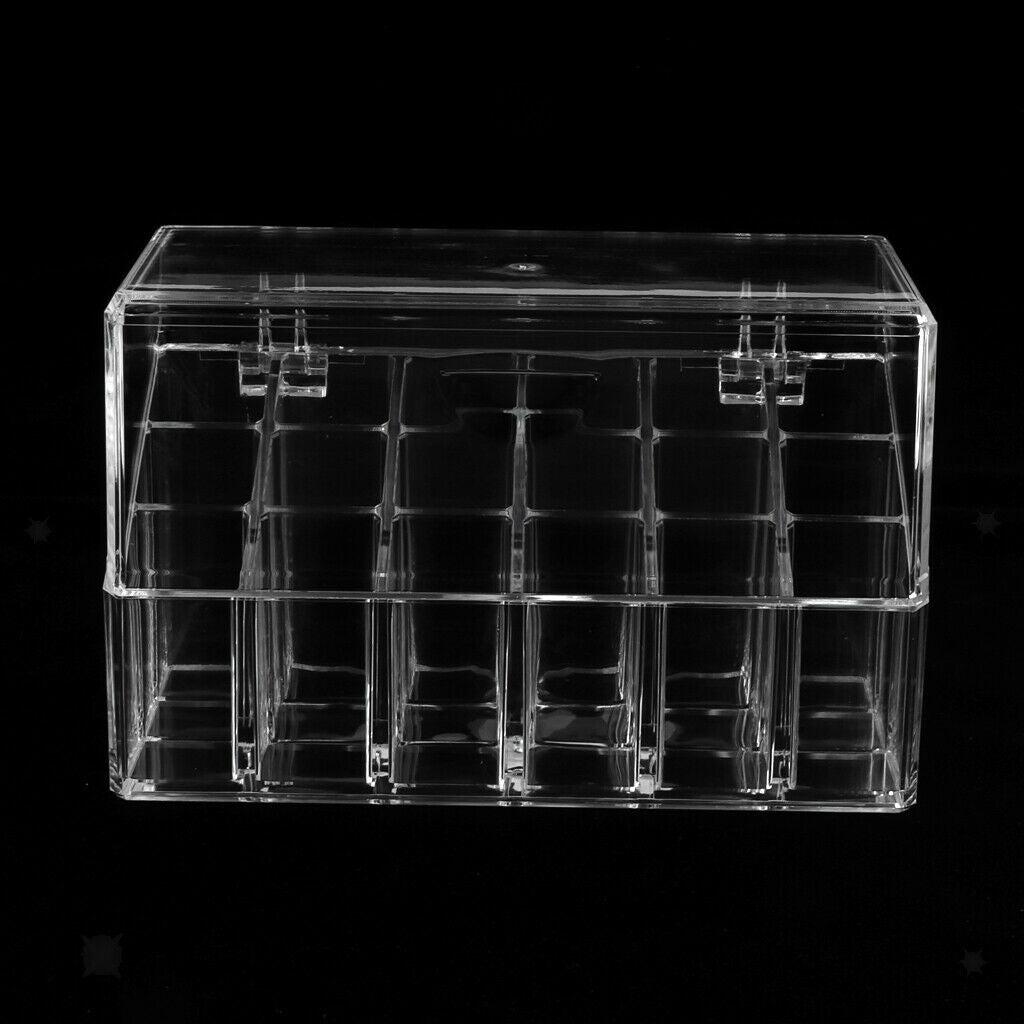 Dustproof Lipstick Holder Display Stand Makeup Organizer Case Acrylic Shelf