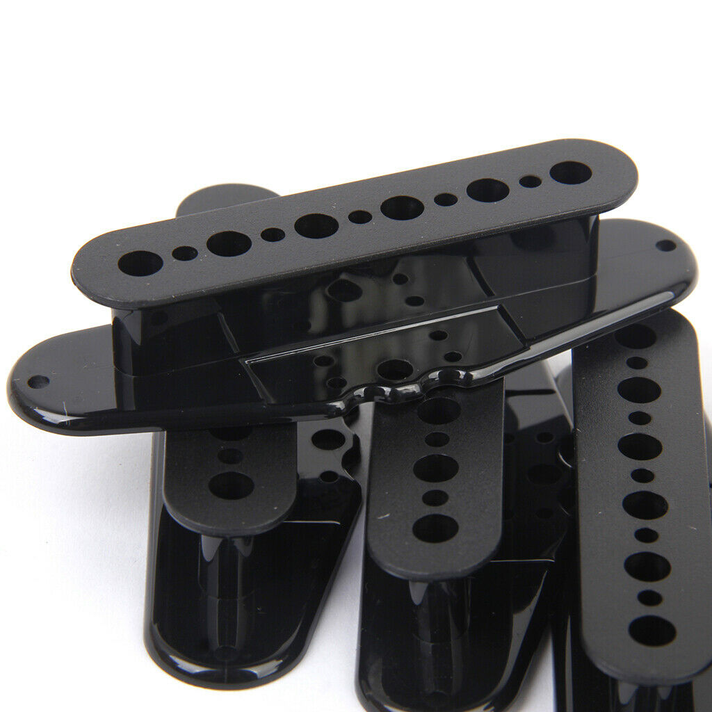 Plastic Guitar Pickup Coils 48 Mm Pole Spacing Guitar Accs Set of 10 Black