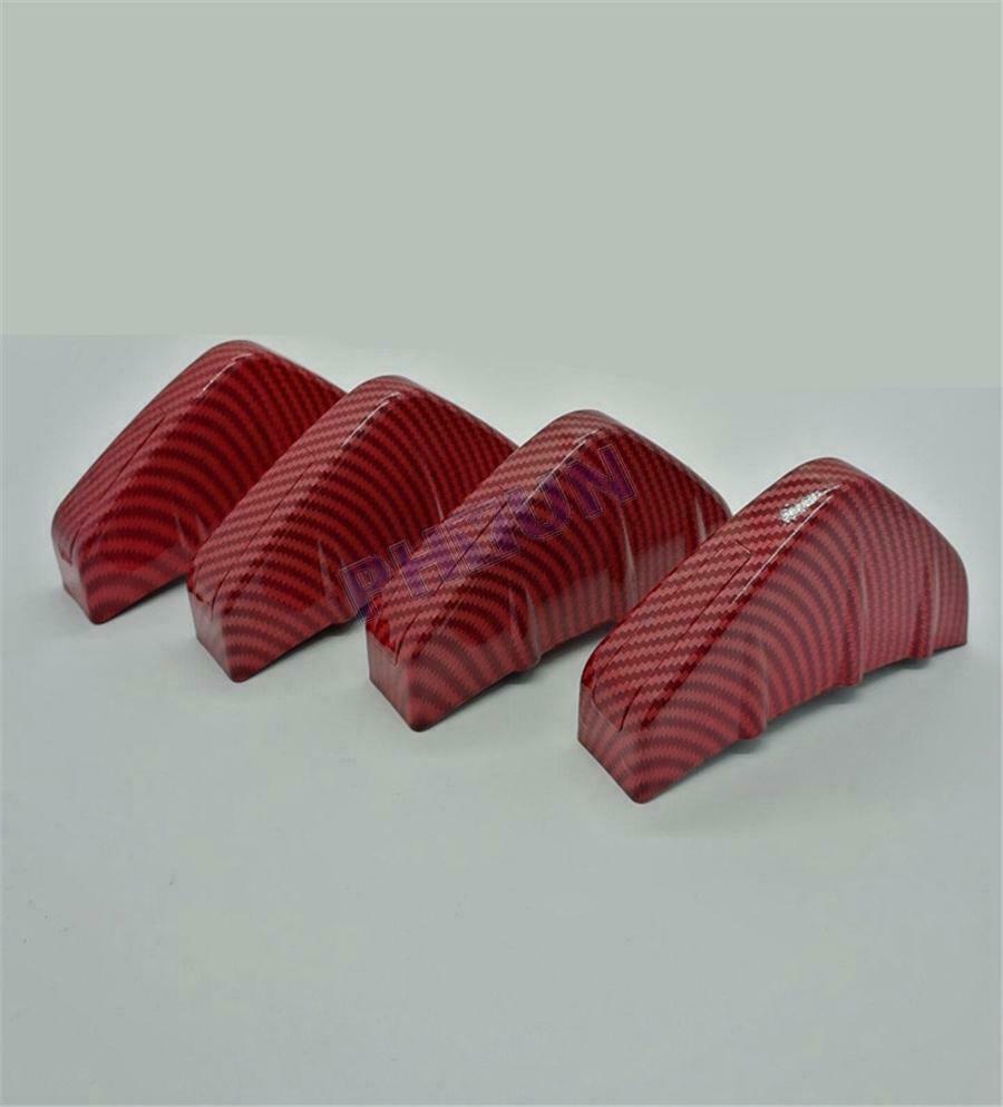 Car Rear Bumper Lower Diffuser Shark 4 Fins Spoiler Body Kits Carbon Fiber Style