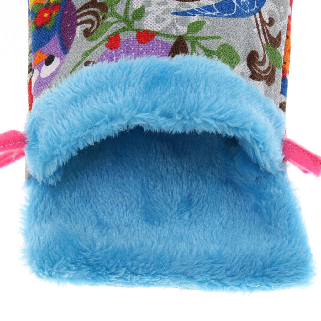 Small Animals Hamster Winter Warm Plush Pouch Sleeping Bed Hammock Owl 2