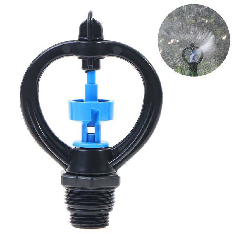 1/2 3/4 In Farm Sprinkler 360 Degrees Rotary Lawn Water Content  Garden Water KX