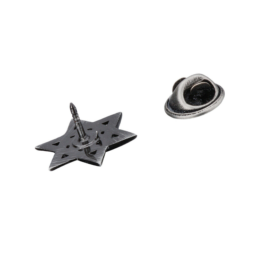 Retro Black Multi-layer Overlap Star Collar Pin Lapel Pin Brooch Pin Fashion