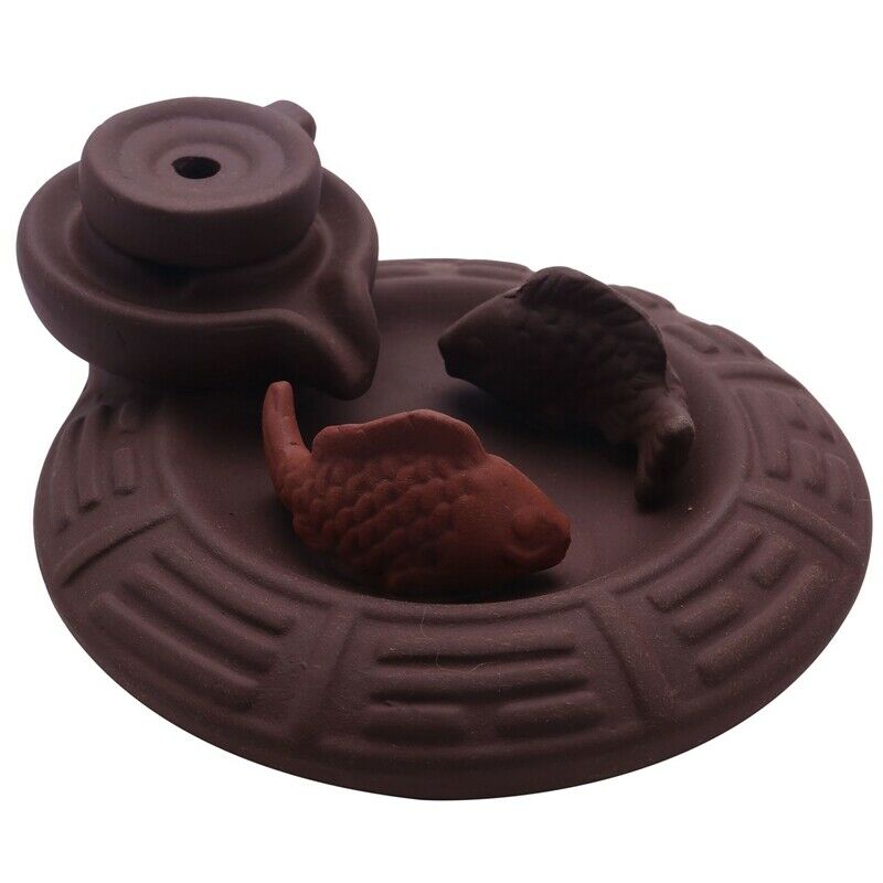 Ceramic Fish Backflow Incense Burner,Incense Cones Sticks Holder,Perfect For YW8