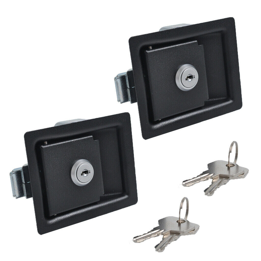 2x Durable RV Paddle Entry Door Lock Latch Handle Knob Deadbolt Heavy Duty