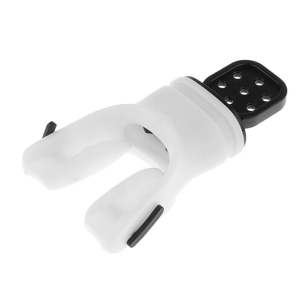 2 Silicone Diving Snorkel Regulator Bite Valve Mouthpiece White / Yellow