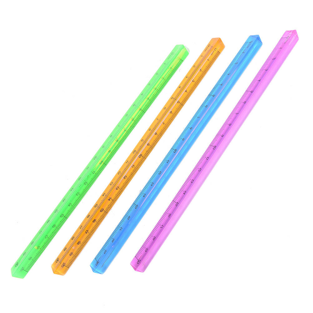 Creative Three Edged Ruler Triangular ScaleClear CrystalMeasuring Ruler To.l8