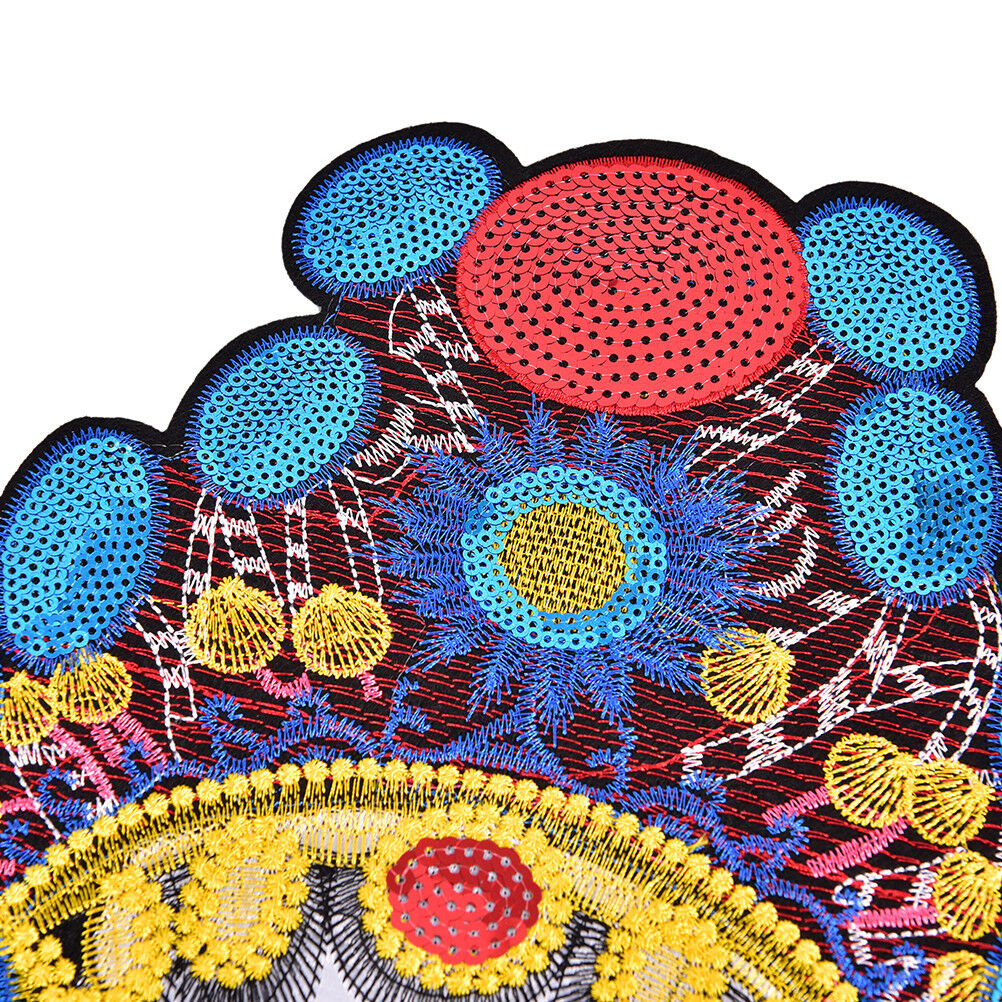 Large Beijing Opera Facial Chinese Opera Patch Character Embroidered AppliquBDA