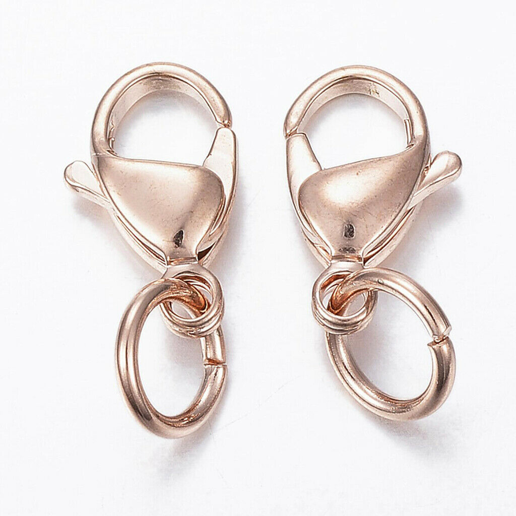 10x Stainless Steel Lobster Clasps Keychain Snap Hook for Jewelry Making