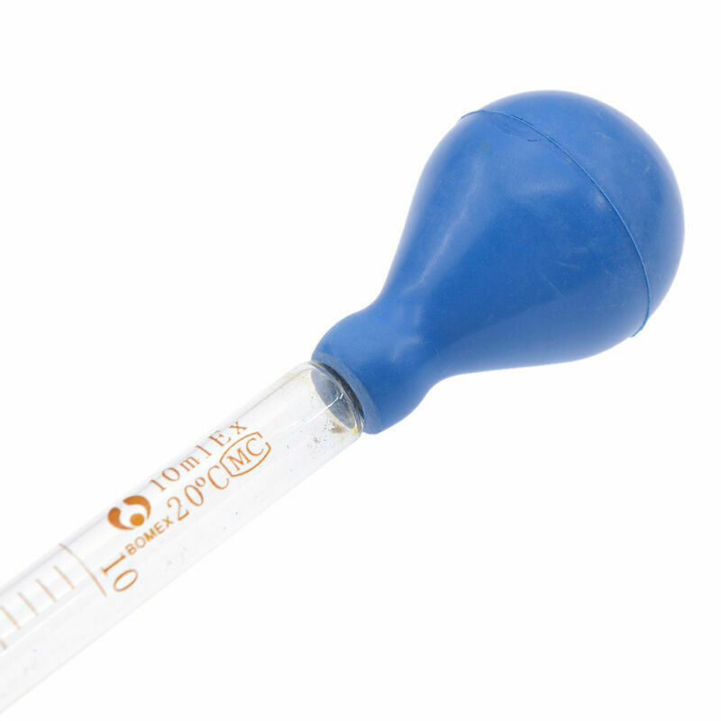 10ML Rubber Head Glass Dropper Lab Pipettes Graduated Medical Transfer Tool Acc