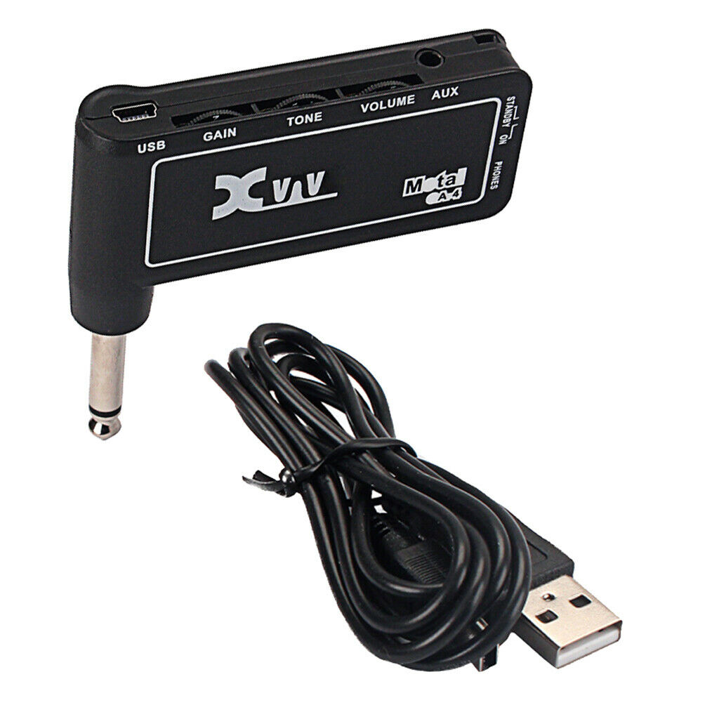 6.35mm Plug Rechargeable Electric Guitar Plug Headphone Amp Amplifier