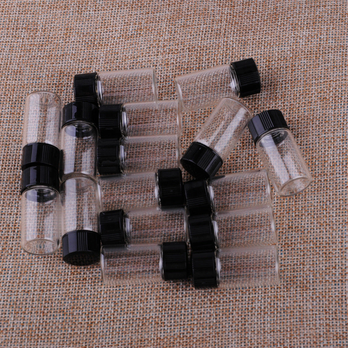 20 Pieces 3ML Clear Essential Oil Small Sample Glass Vials Bottles Containers