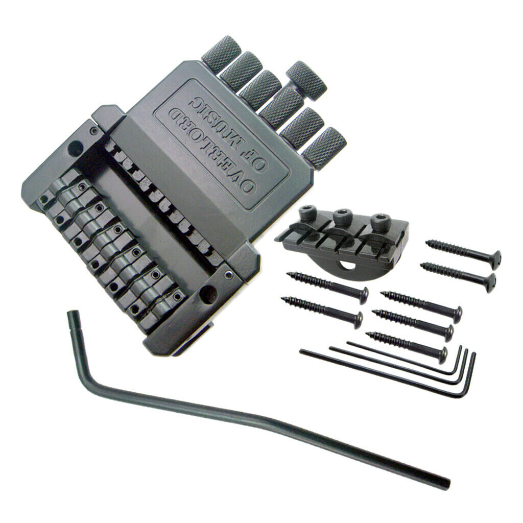 1 set of 6 strings saddle headless guitar bridge tailpiece for electric guitar
