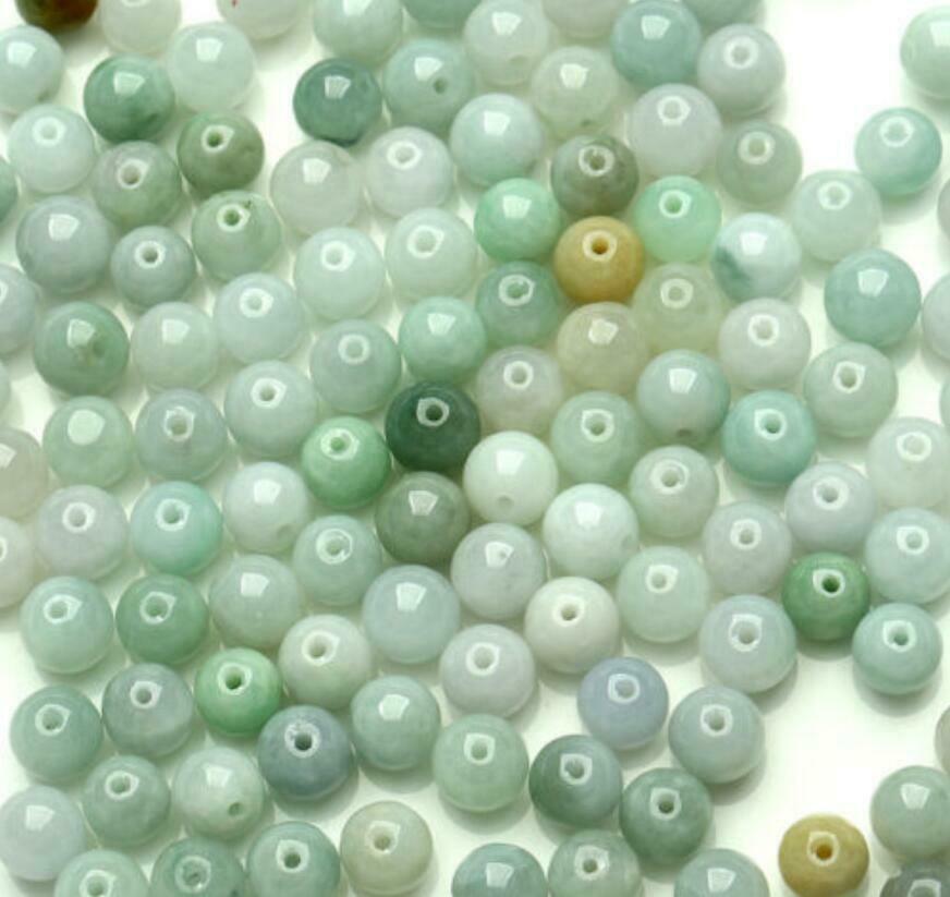 Wholesale 50PCS 8mm 100% Natural A grade Jade Jadeite Round Loose Beads