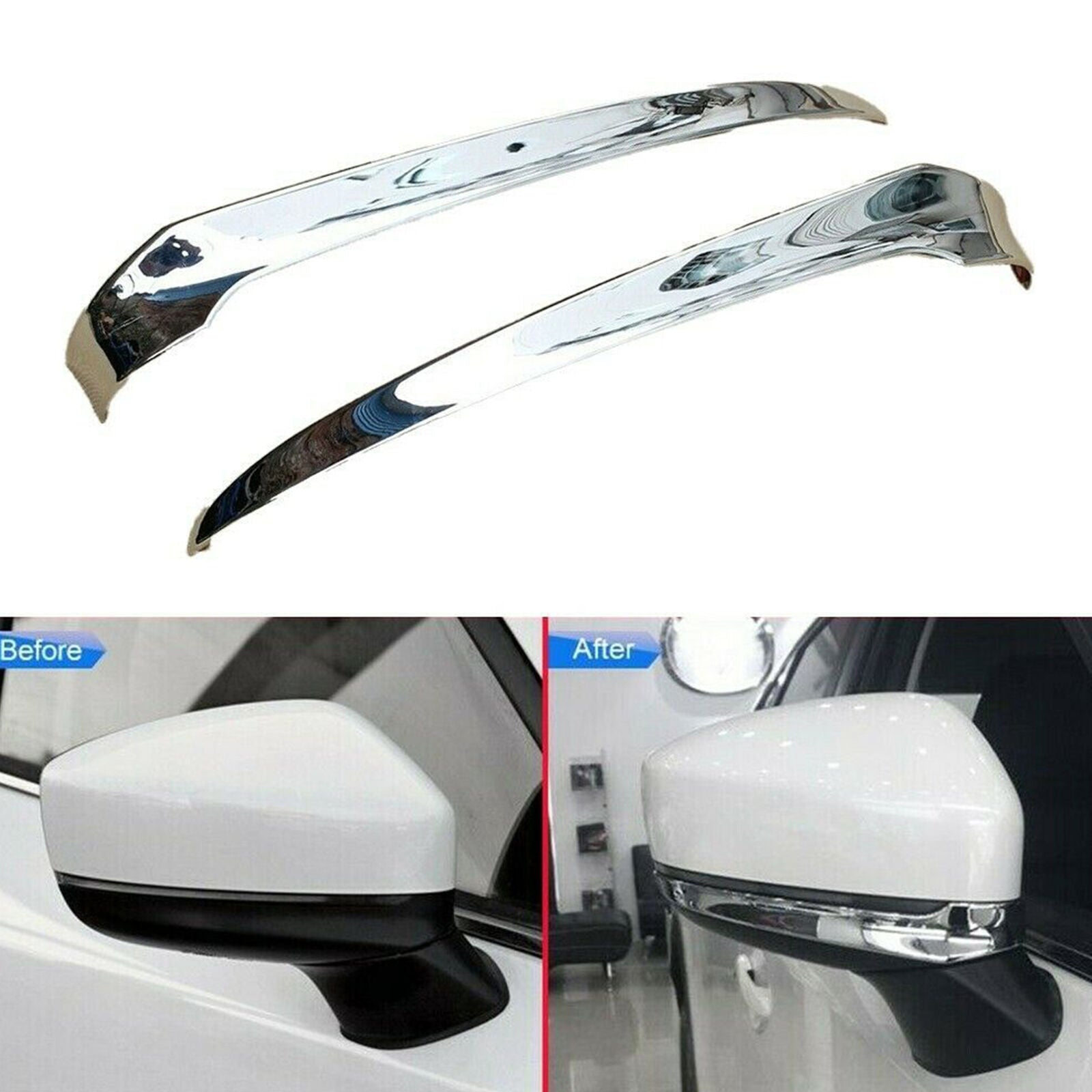 For Mazda CX-5 KF 2017-2021,Chrome Side Rearview Mirror Strip Trim Cover Molding