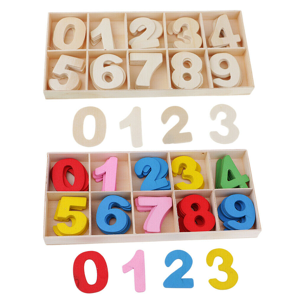 216Pc   Craft   Natural   Wood   Letters   Alphabet   Number   with   Storage