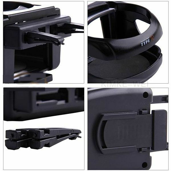 Black Clip-on Car Drink Holder Cup Bottle Can Holder New