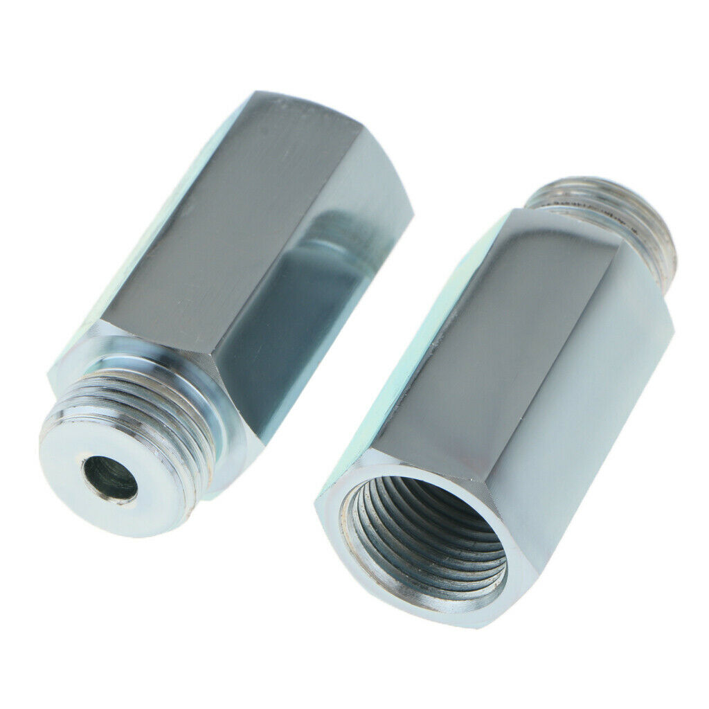 2 Pieces 50mm Straight  M18*1.5mm O2 Oxygen Sensor Bung Extension Spacers