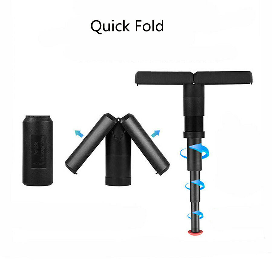 1x Portable Folding Seat Walking Stick Cane Adjustable Height Teliscopic Stool