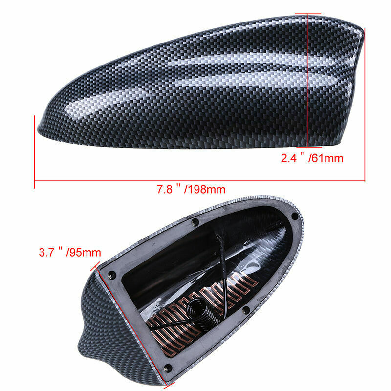 Universal Car Auto Roof Shark Fin Antenna Cover Signal Aerial Trim Carbon Fiber