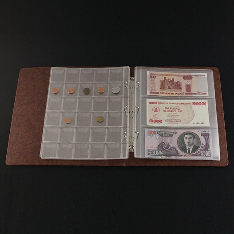 5pcs 30 Pocket Stamps Coin Exhibition Albums Coin Collection Loose-leaf B.l8