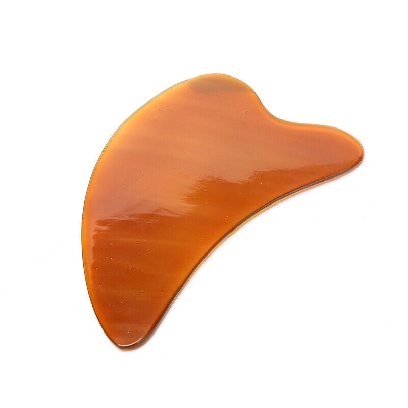 Natural Ox Horn Gua Sha Board Gouache Scraper Face Massager Facial Lift Scrap Pb