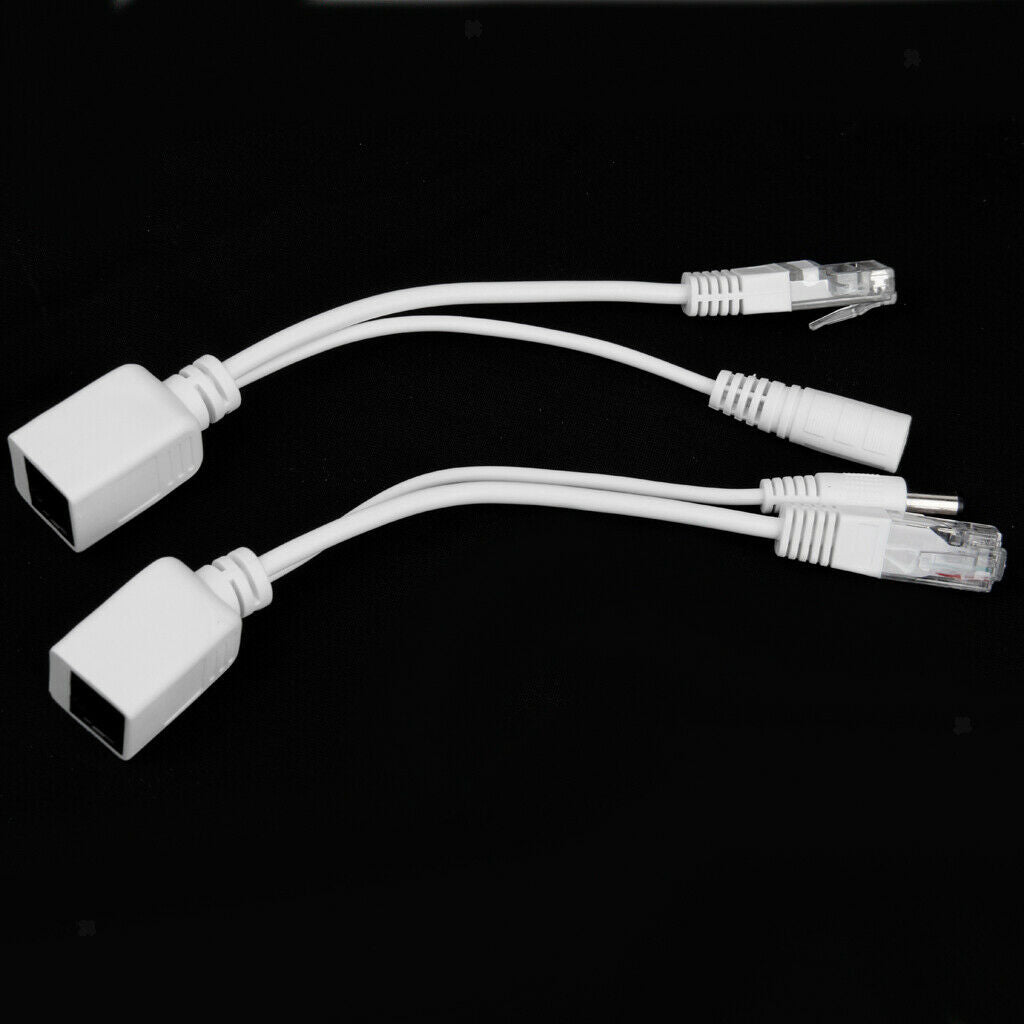 10x Set of 2Pcs Power over Ethernet Passive PoE Adapter Injector + Splitter Kit