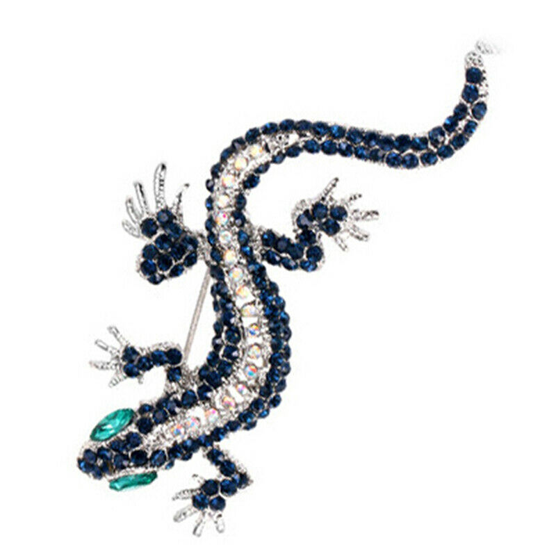 Unique Lizard Rhinestone Brooch Pin Women Geckos Brooch Clothes Jewelry B.l8