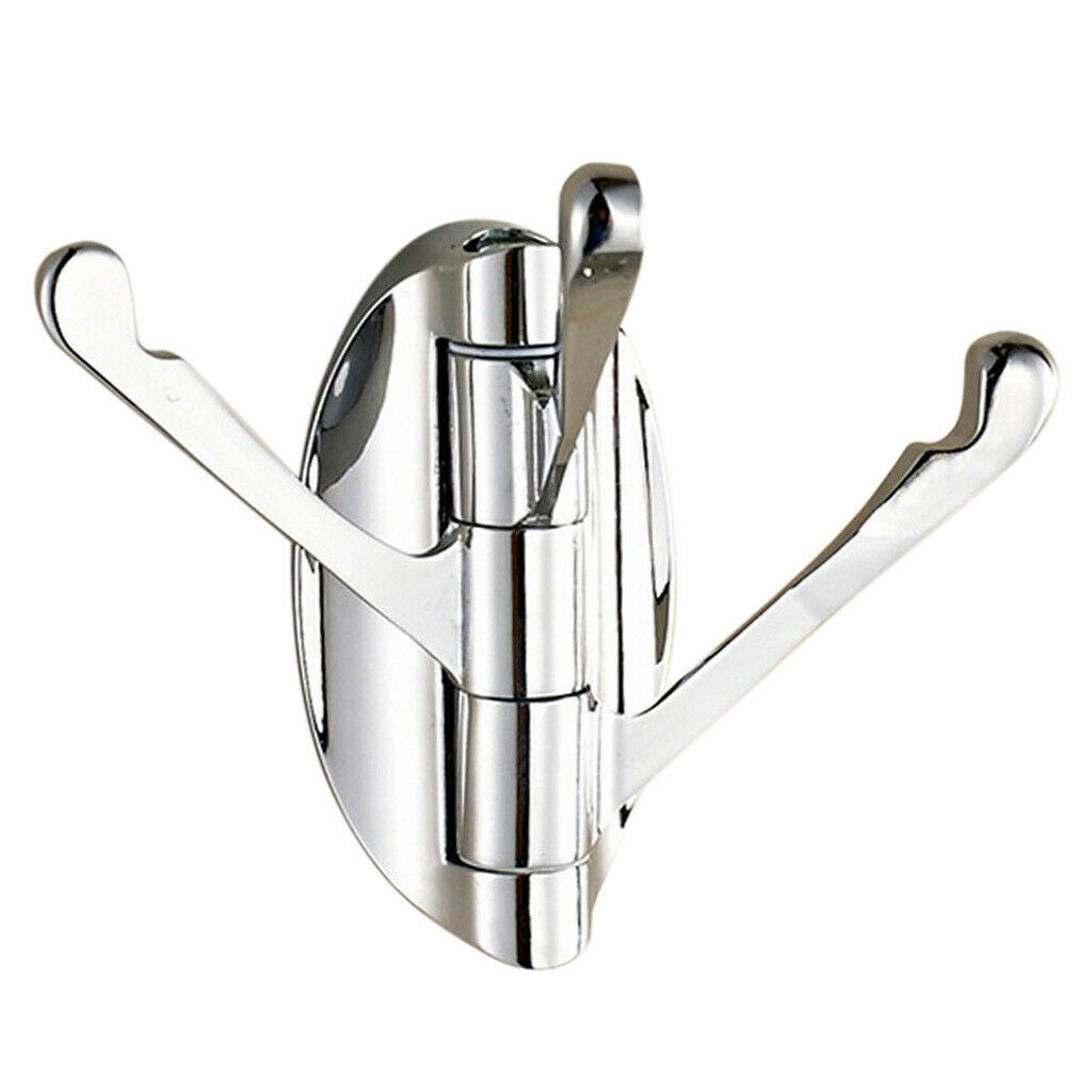 Coat Robe Wall Hook Wall Mounted Swing Triple Towel Hat Clothes Hook